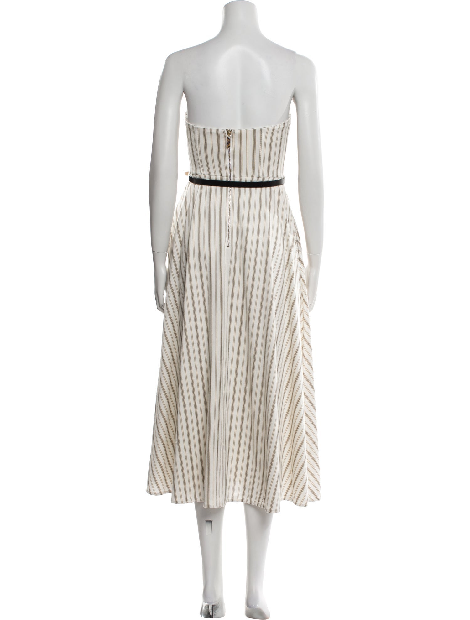 Max Mara Striped Midi Length Dress
